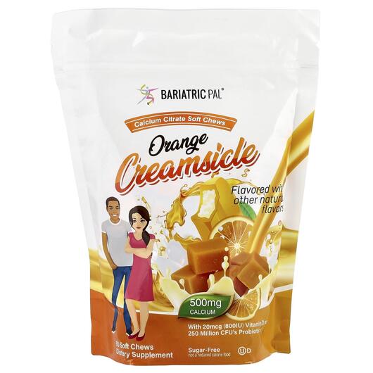 Основное фото товара Calcium Citrate Soft Chews Orange Creamsicle, Кальций, 90 таблето