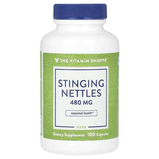 Основне фото товара The Vitamin Shoppe, Stinging Nettles 480 mg, Кропива, 100 капсул