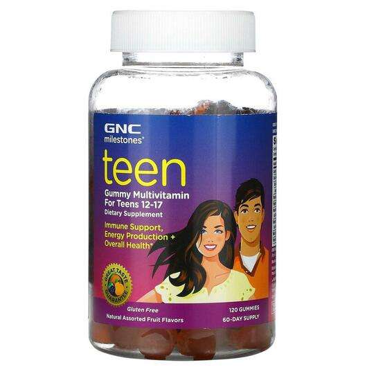 Основное фото товара GNC, Мультивитамины для подростков, Milestones Teen Gummy Mult...