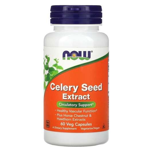 Основное фото товара Now, Семена сельдерея, Celery Seed Extract, 60 капсул