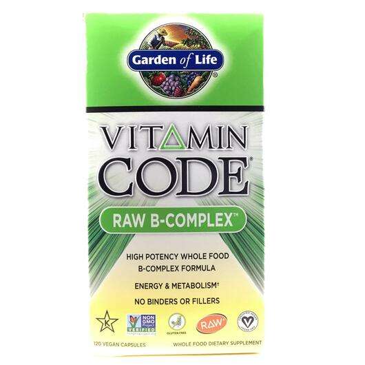 Основное фото товара Garden of Life, В-комплекс, Vitamin Code RAW B-Complex, 120 ка...