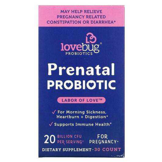 Основное фото товара LoveBug, Пренатальные пробиотики, Prenatal Probiotic 20 Billio...