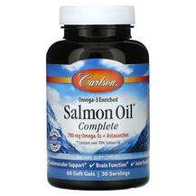 Carlson, Omega-3 Enriched Salmon Oil Complete 700 mg, Омега 3,...