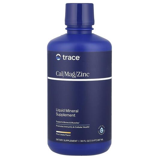 Основне фото товара Trace, Liquid Cal/Mag/Zinc, Кальцій магній цинк, 887 мл