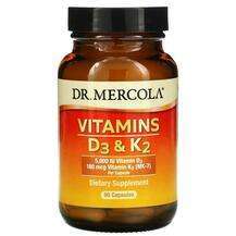 Dr. Mercola, Vitamins D3 & K2 5000 IU, Вітаміни D3 & K...