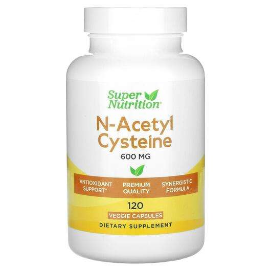 Основне фото товара Super Nutrition, N-Acetyl Cysteine 600 mg, NAC N-Ацетил-L-Цист...