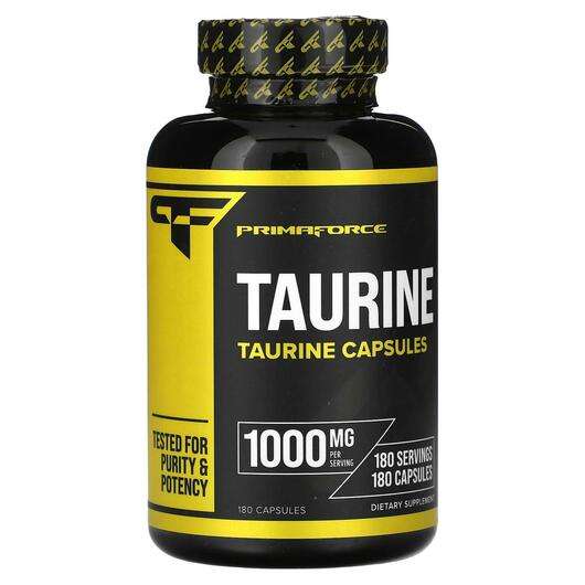 Основне фото товара Primaforce, Taurine 1000 mg, L-Таурин, 180 капсул