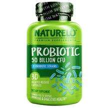 Naturelo, Пробиотики, Probiotic 50 Billion CFU, 30 капсул