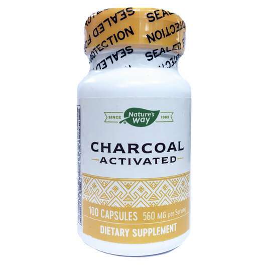 Charcoal Activated 280 mg, 100 Capsules