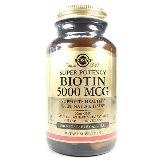 Biotin 5000 mcg, Біотин 5000 мкг, 100 капсул