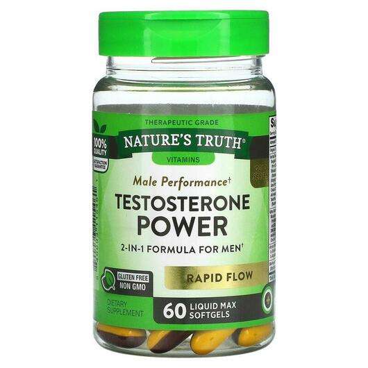 Основне фото товара Nature's Truth, Testosterone Power, Тестостеронові бустери, 60...