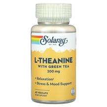 Solaray, L-Theanine With Green Tea 200 mg, Екстракт Зеленого Ч...