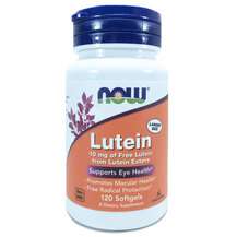 Now, Lutein 10 mg, Лютеїн 10 мг, 120 капсул