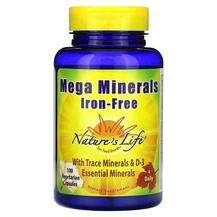 Natures Life, Железо, Mega Minerals Iron Free, 100 капсул