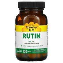 Country Life, Рутин 500 мг, Rutin 500 mg 100, 100 таблеток