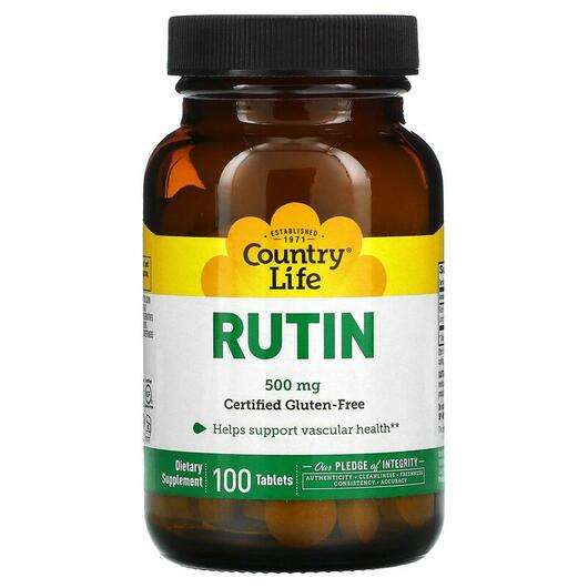 Основное фото товара Country Life, Рутин 500 мг, Rutin 500 mg 100, 100 таблеток