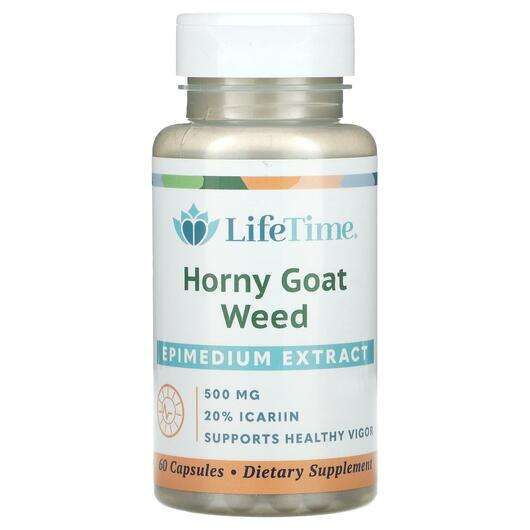 Основне фото товара LifeTime, Horny Goat Weed 500 mg, Горянка, 60 капсул