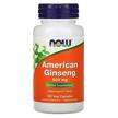 Фото товару Now, American Ginseng 500 mg, Американський женьшень 500 мг, 1...