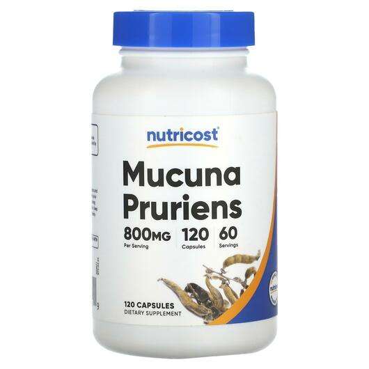 Основное фото товара Nutricost, Мукуна Пекучая, Mucuna Pruriens 800 mg, 120 капсул