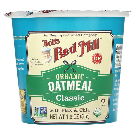Основное фото товара Семена Чиа, Organic Oatmeal Cup Classic with Flax & Chia, 51 