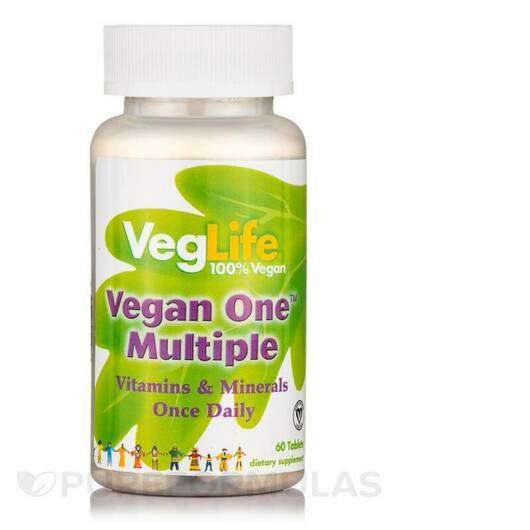 Основне фото товара VegLife, Vegan One Multiple, Мультивітаміни, 60 таблеток