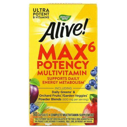 Основне фото товара Nature's Way, Max6 Potency Multi, Мультивітаміни, 90 капсул
