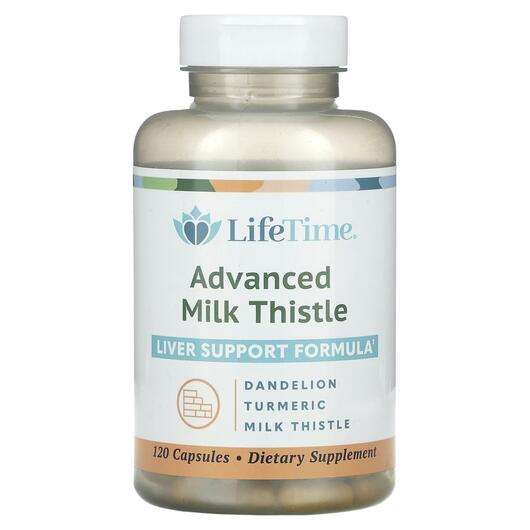 Основне фото товара LifeTime, Advanced Milk Thistle, Розторопша, 120 капсул