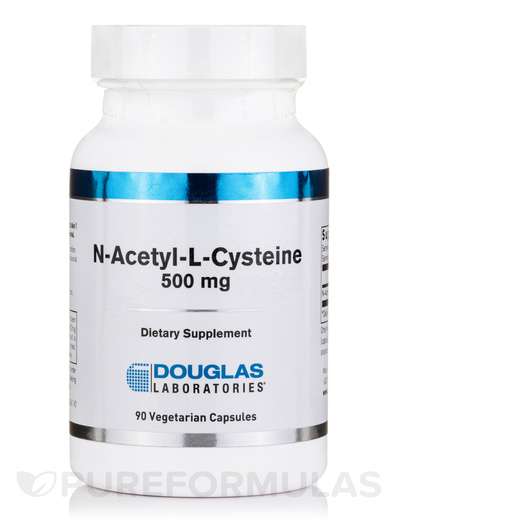 Основне фото товара Douglas Laboratories, N-Acetyl-L-Cysteine 500 mg, NAC N-Ацетил...