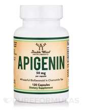 Double Wood, Апигенин, Apigenin 50 mg, 120 капсул