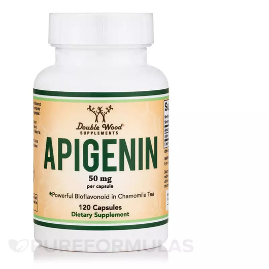 Основное фото товара Double Wood, Апигенин, Apigenin 50 mg, 120 капсул