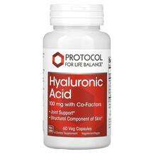 Protocol for Life Balance, Hyaluronic Acid 100 mg, 60 Veg Caps...