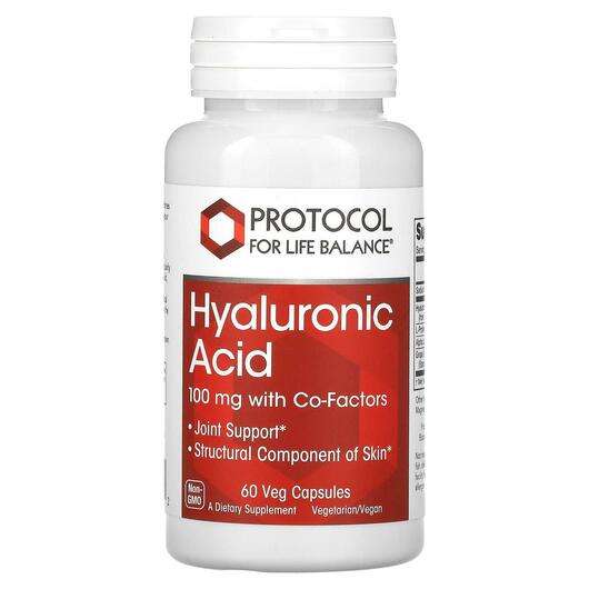Основне фото товара Protocol for Life Balance, Hyaluronic Acid 100 mg, Гіалуронова...