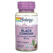 Solaray, Vital Extracts Black Cohosh 80 mg, 30 VegCaps