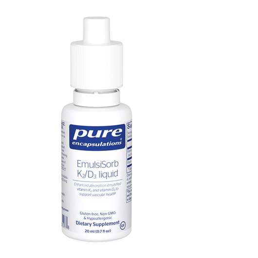 Основне фото товара Pure Encapsulations, EmulsiSorb K2/D3 Liquid, Вітамін D3 в кра...