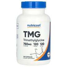 Nutricost, Триметилглицин, TMG Trimethylglycine 750 mg, 120 ка...