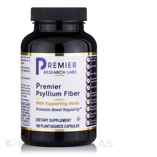 Premier Psyllium Fiber, Лушпиння насіння подорожника, 180 капсул