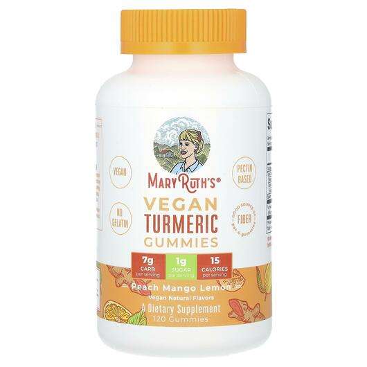 Основне фото товара Vegan Turmeric Gummies Peach Mango Lemon, Пальмітоілетаноламід...
