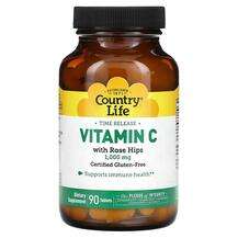 Country Life, Time Release Vitamin C with Rose Hips 1000 mg, 9...