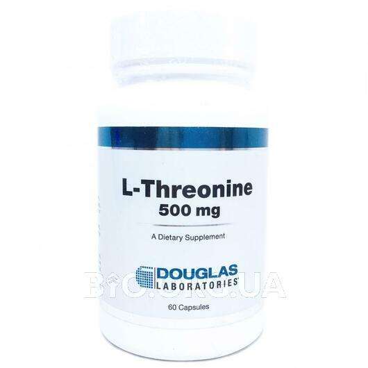 L-Threonine, L-Треонін 500 мг, 60 капсул