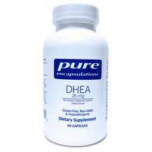 Pure Encapsulations, DHEA 25 mg, Дегідроепіандростерон, 60 капсул