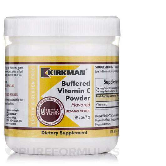 Основне фото товара Kirkman, Buffered Vitamin C Powder Flavored, Вітамін C, 198.5 г