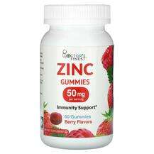 Doctor's Finest, Zinc Gummies Berry 25 mg, Цинк, 60 таблеток