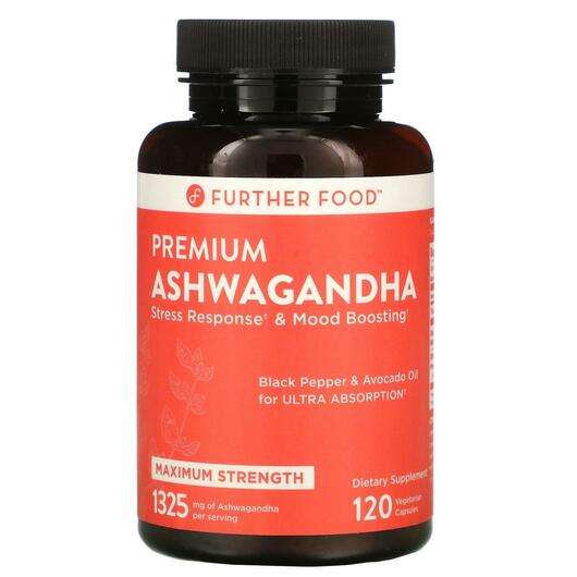 Основне фото товара Further Food, Premium Ashwagandha Maximum Strength 1325 mg, Аш...