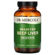 Dr Mercola, Grass Fed Beef Liver 500 mg, Бичача печінка, 180 к...