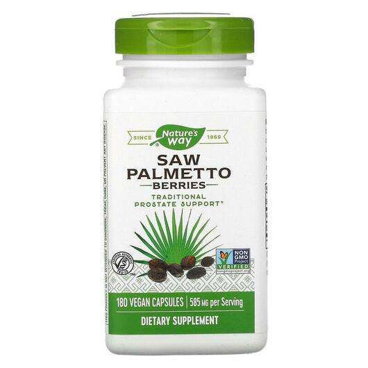 Основне фото товара Nature's Way, Saw Palmetto Berries 585 mg, Пальмето 585 мг, 18...