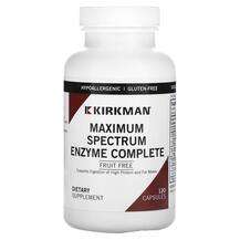 Kirkman, Maximum Spectrum Enzyme Complete, Ферменти, 120 капсул