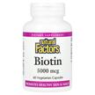 Фото товару Natural Factors, Biotin 5000 mcg, Біотин, 60 капсул