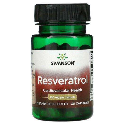 Resveratrol, Ресвератрол 100 мг, 30 капсул