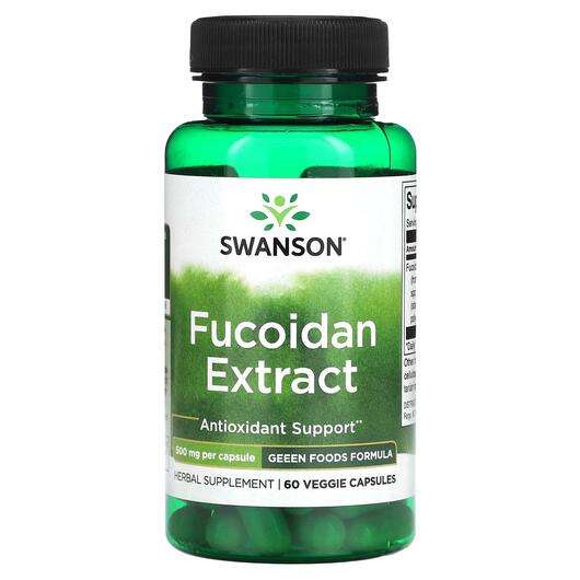 Основне фото товара Swanson, Fucoidan Extract 500 mg, Водорослі, 60 капсул