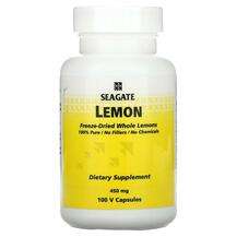 Seagate, Сублимированные цельные лимоны, Lemon Powder, 100 капсул